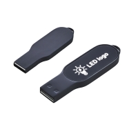 F-205-32 Siyah Kutusuz Işıklı Rubber Usb