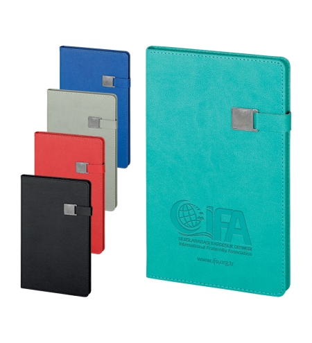 2660 Turkuaz Termo Deri̇ Defter