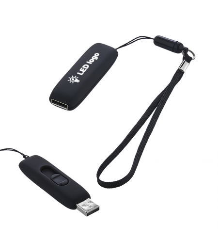 F-203-32 Siyah - Beyaz Işık Kutusuz Işıklı Rubber Usb